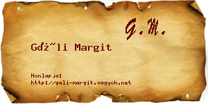 Gáli Margit névjegykártya